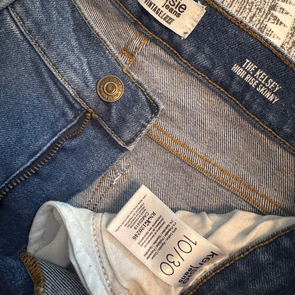 Kensie High Rise Skinny Jeans - Blue